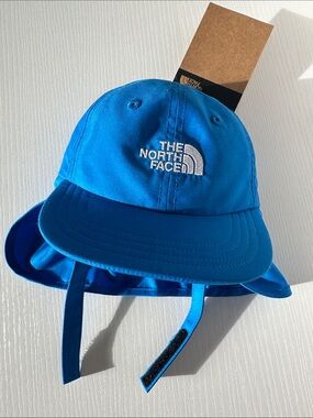 The North Face Baby Sun Buster Hat - Hero Blue 0-6 months NWT